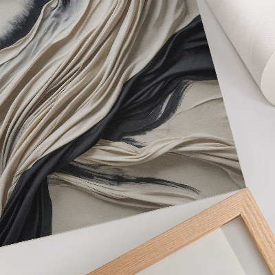 Impressão em tela Ondas de tecido fluido com elegância moderna