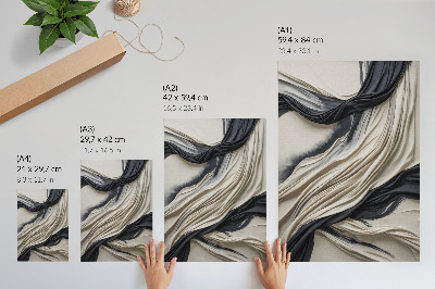 Impressão em tela Ondas de tecido fluido com elegância moderna