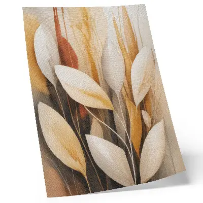 Arte de parede folhas elegantes em composição de simplicidade e harmonia de cores