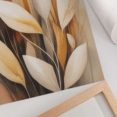 Arte de parede Folhas elegantes, simplicidade e harmonia de cores.