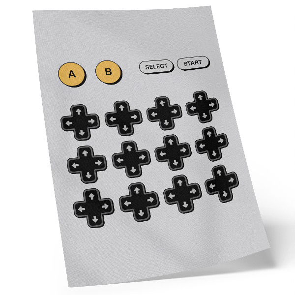 Poster para cozinha Controle de jogo minimalista, retrô e moderno