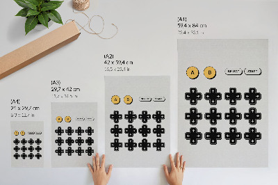 Poster para cozinha Controle de jogo minimalista, retrô e moderno