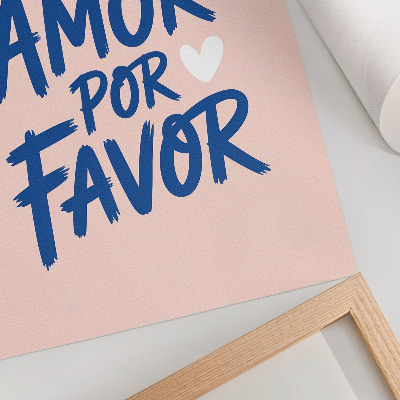 Poster decorativo Letras expressivas em forma de coração sobre um fundo pastel.