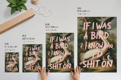 Poster decorativo com inscrição criativa sobre fundo natural