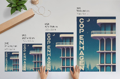 Arte de parede Arquitetura moderna da cidade à noite