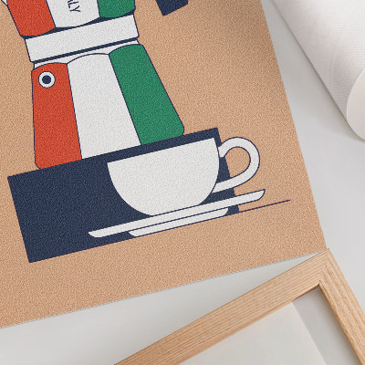 Arte de parede Cafeteria colorida, cores italianas, ambiente moderno
