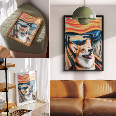 Poster decorativo Cores vibrantes, contrastes marcantes, cachorro fofo
