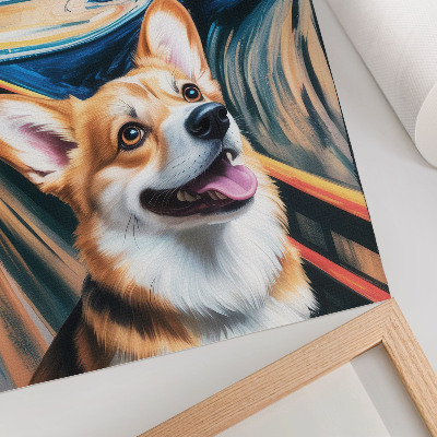 Poster decorativo Cores vibrantes, contrastes marcantes, cachorro fofo
