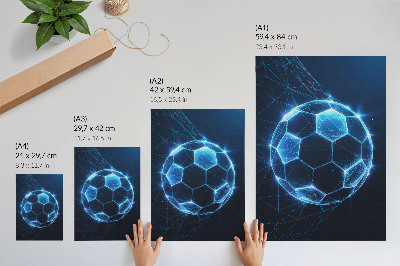 Poster para cozinha Linhas geométricas e luzes em forma de bola digital