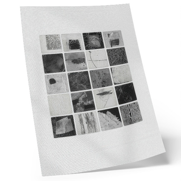 Poster para cozinha Padrões geométricos em preto e branco em forma artística.
