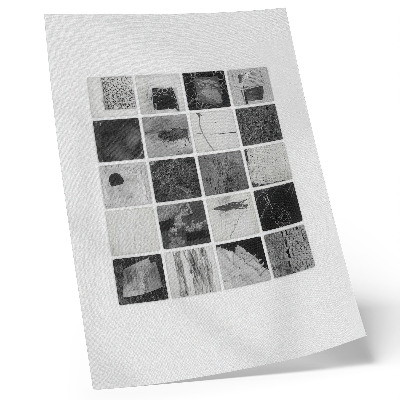 Poster para cozinha Padrões geométricos em preto e branco em forma artística.
