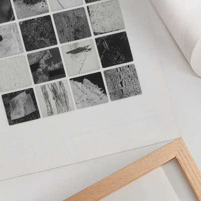 Poster para cozinha Padrões geométricos em preto e branco em forma artística.
