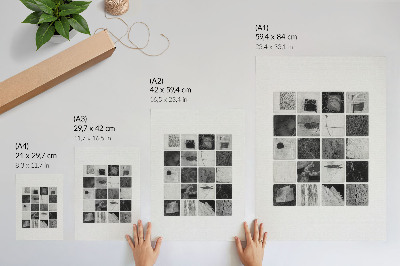 Poster para cozinha Padrões geométricos em preto e branco em forma artística.