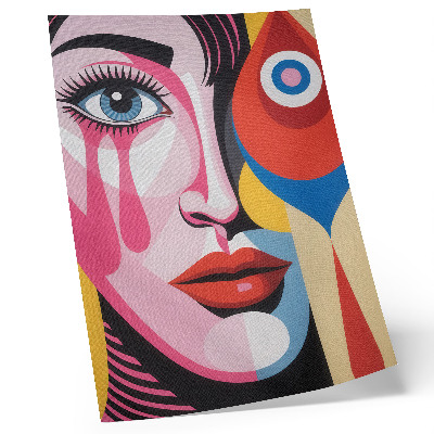 Poster decorativo Formas abstratas coloridas, olhos e rosto