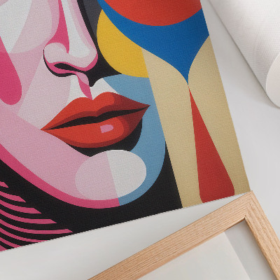 Poster decorativo Formas abstratas coloridas, olhos e rosto