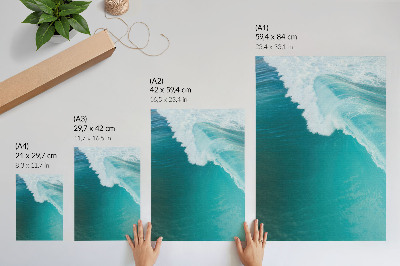 Impressão em tela Ondas turquesas do oceano, atmosfera calma, harmonia