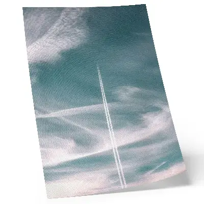 Poster para cozinha com estética de raio de céu azul que inspira liberdade