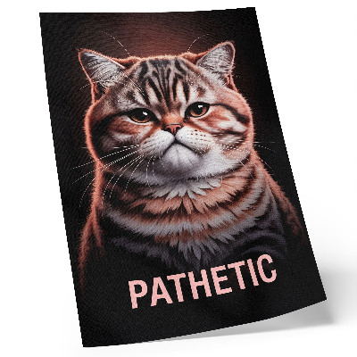 Impressão em tela Retrato de um gato com pelagem distinta e olhar profundo.
