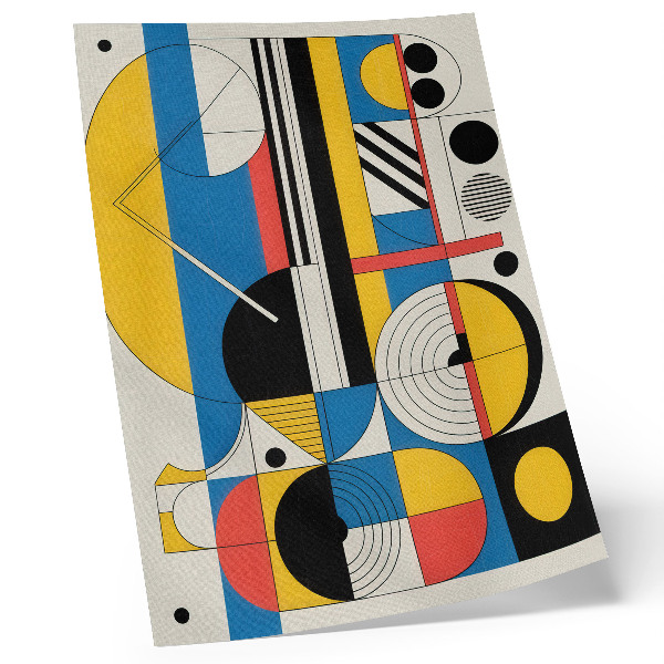 Poster para cozinha Padrões geométricos em cores contrastantes