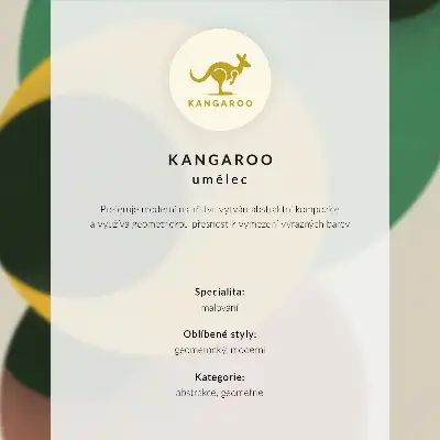 Poster para cozinha com padrões geométricos em cores contrastantes