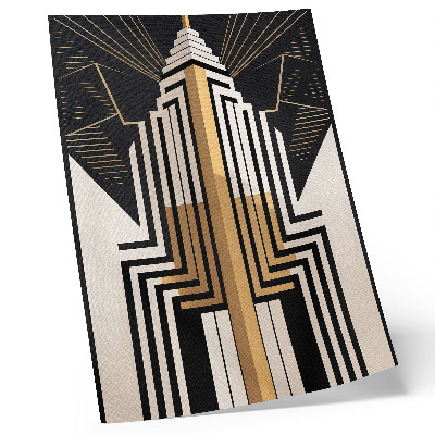 Poster decorativo Linhas arquitetônicas, elegantes detalhes em dourado.