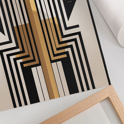 Poster decorativo Linhas arquitetônicas, elegantes detalhes em dourado.