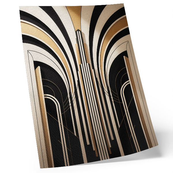 Poster para cozinha Elegância dos arcos modernos, contraste Art Déco