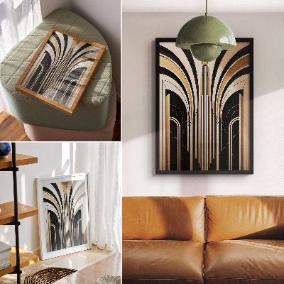 Poster para cozinha Elegância dos arcos modernos, contraste Art Déco
