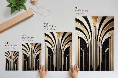 Poster para cozinha Elegância dos arcos modernos, contraste Art Déco