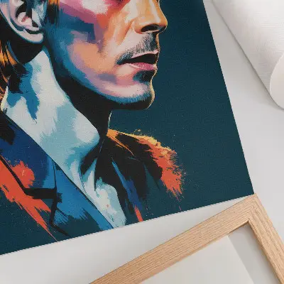 Poster para cozinha retrato em estilo pop art com cores vibrantes