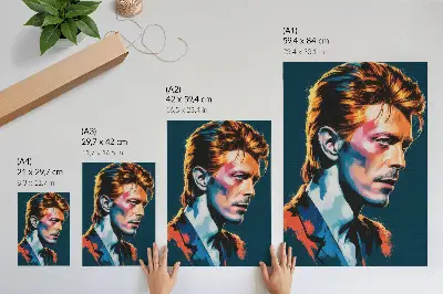 Poster para cozinha retrato em estilo pop art com cores vibrantes
