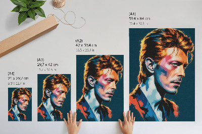 Poster para cozinha Um retrato em estilo pop art com cores vibrantes.