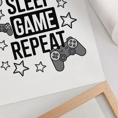 Impressão em tela quadro com estampa de estrelas em estilo minimalista moderno