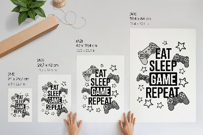Impressão em tela Pads com inscrição de estrelas em estilo minimalista moderno