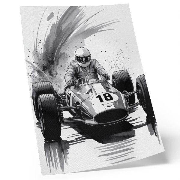 Arte de parede Contraste de dinâmica automotiva em corridas