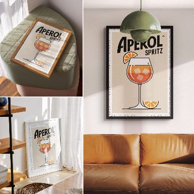 Poster decorativo Aperol drink laranja fundo