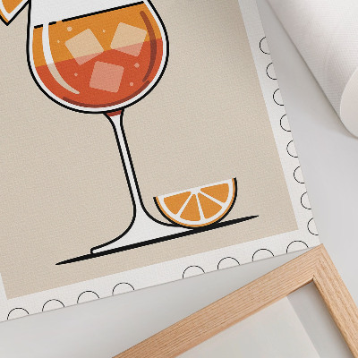 Poster decorativo Aperol drink laranja fundo