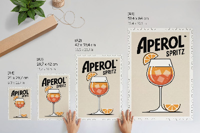 Poster decorativo Aperol drink laranja fundo