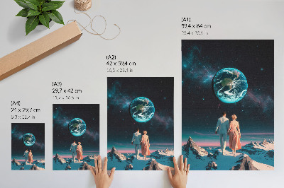 Arte de parede Espaço e pessoas, beleza, espaço, possibilidades ilimitadas