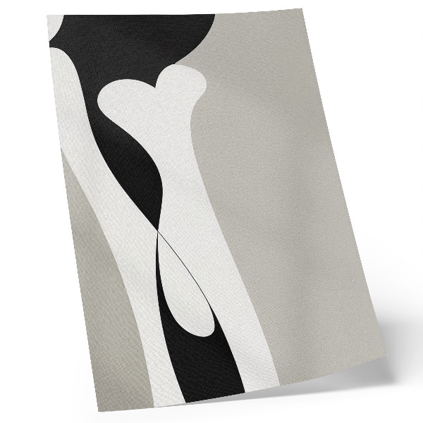 Poster para cozinha Linhas pretas e brancas, contrastes suaves.