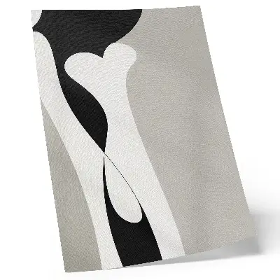 Poster para cozinha com linhas pretas e brancas de contrastes suaves