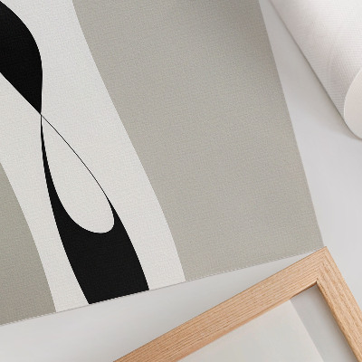 Poster para cozinha Linhas pretas e brancas, contrastes suaves.