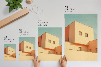 Poster decorativo Arquitetura geométrica com fachada bege