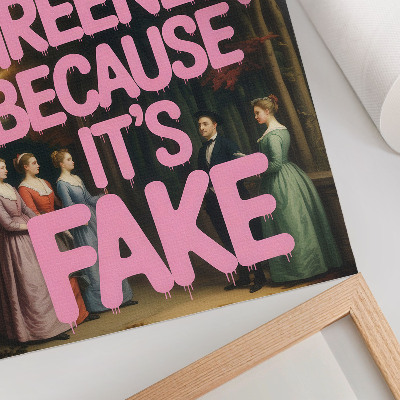Poster decorativo Inscrição rosa, personagens da floresta, elegância, humor