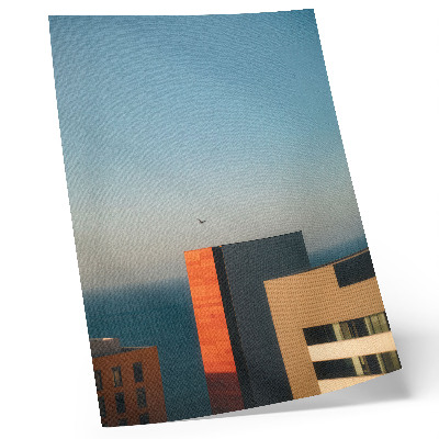 Poster decorativo Modernidade, mar, edifícios, pássaro, imensidão, céu