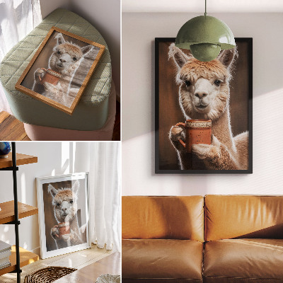 Arte de parede Proximidade animal em tons de marrom quente