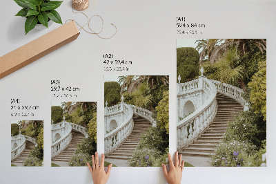 Poster decorativo Balaustrada elegante, clássica tranquilidade verde.