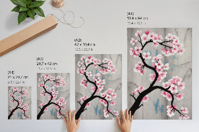 Poster decorativo Flores delicadas sobre um fundo cinza