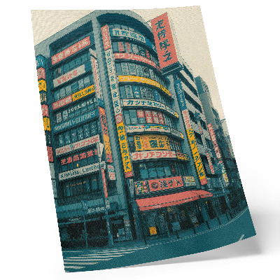 Poster decorativo Inscrições coloridas em edifícios modernistas