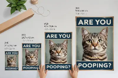 Arte de parede retrato retrô de gato com um toque de humor